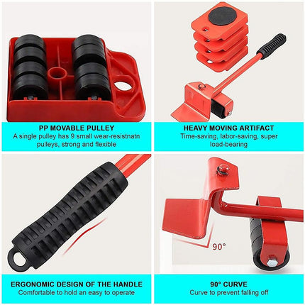 4 X All-purpose Dolly Plastic Heavy Duty Furniture Mover Slider Set.