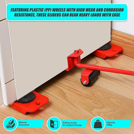 4 X All-purpose Dolly Plastic Heavy Duty Furniture Mover Slider Set.