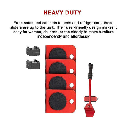 4 X All-purpose Dolly Plastic Heavy Duty Furniture Mover Slider Set.