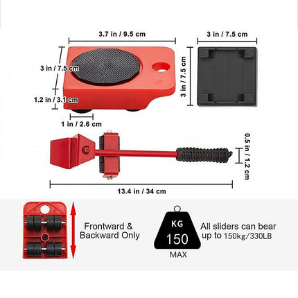 4 X All-purpose Dolly Plastic Heavy Duty Furniture Mover Slider Set.