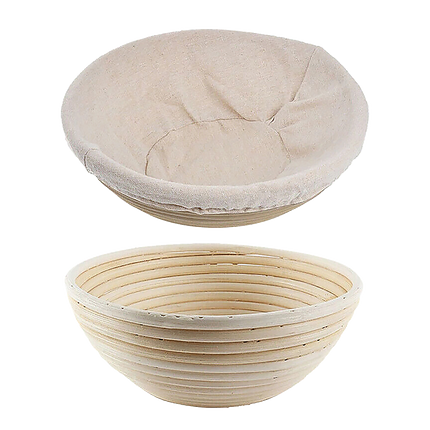 2 x 9" Sourdough Bread Proofing Set Bread Making Kit Round Bowls.