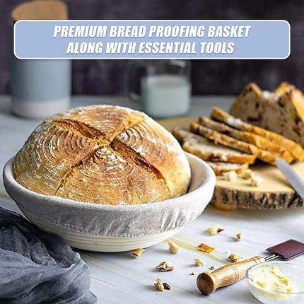 2 x 9" Sourdough Bread Proofing Set Bread Making Kit Round Bowls.