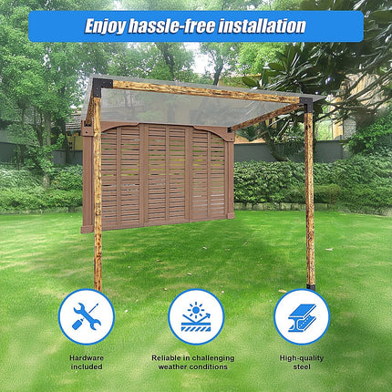 Roof Pergola Gazebo Shed Matte Black Steel Brackets DIY Kits.