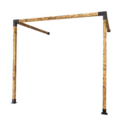 Roof Pergola Gazebo Shed Matte Black Steel Brackets DIY Kits.