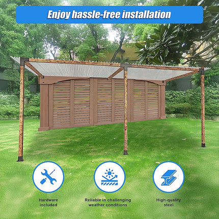 Roof Pergola Gazebo Shed Matte Black Steel Brackets DIY Kits.