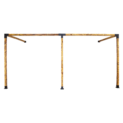 Roof Pergola Gazebo Shed Matte Black Steel Brackets DIY Kits.