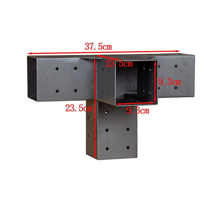 Roof Pergola Gazebo Shed Matte Black Steel Brackets DIY Kits.