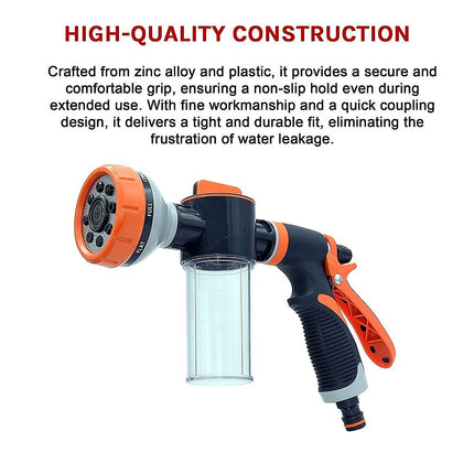 Garden Hose Nozzle Pet Shower Car Wash Leak-Proof Hose Hand Sprayer Switch.