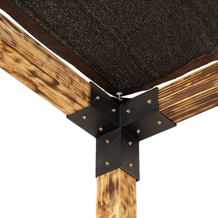 Roof Pergola Gazebo Shed Matte Black Steel Brackets and Black Screen DIY Kits.