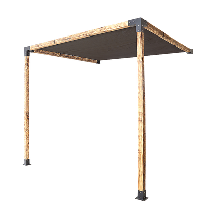 Roof Pergola Gazebo Shed Matte Black Steel Brackets and Black Screen DIY Kits.