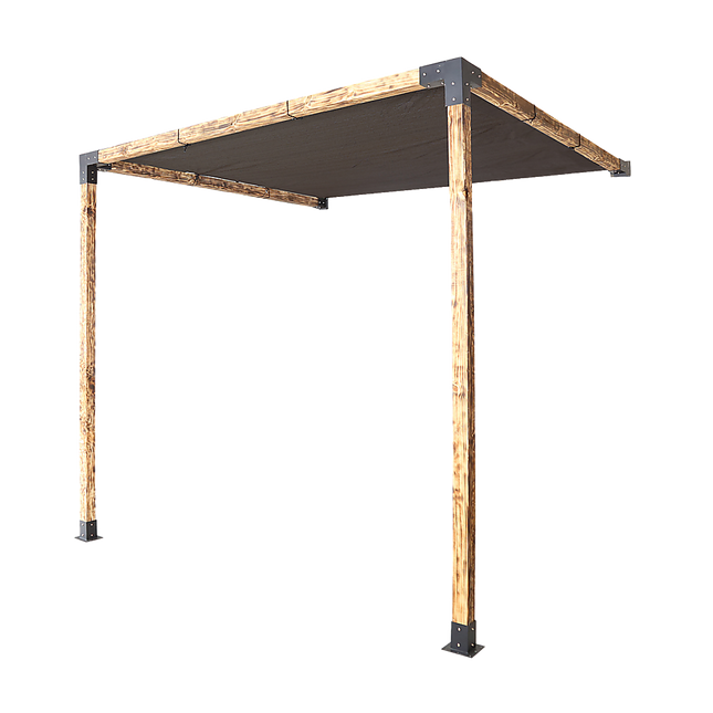 Roof Pergola Gazebo Shed Matte Black Steel Brackets and Black Screen DIY Kits.