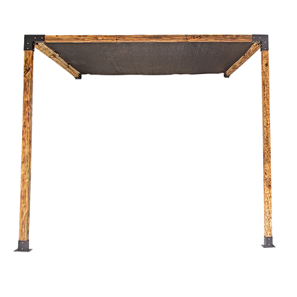Roof Pergola Gazebo Shed Matte Black Steel Brackets and Black Screen DIY Kits.