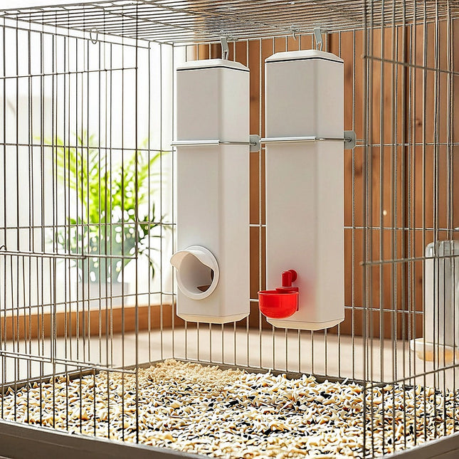 Chicken Bird Feeder Water Dispenser Automatic Waterer Poultry Food Drinker 4L.