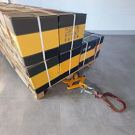 Steel Single Scissor Pallet Puller Clamp 1 Ton Capacity Pallet Grabber.
