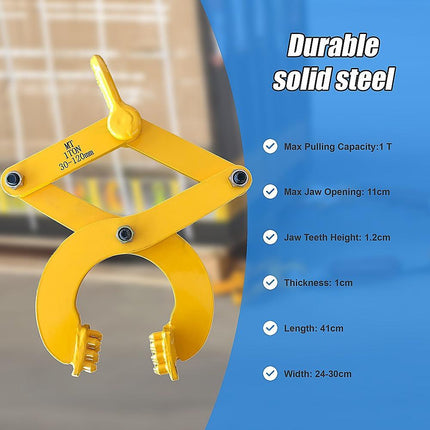 Steel Single Scissor Pallet Puller Clamp 1 Ton Capacity Pallet Grabber.