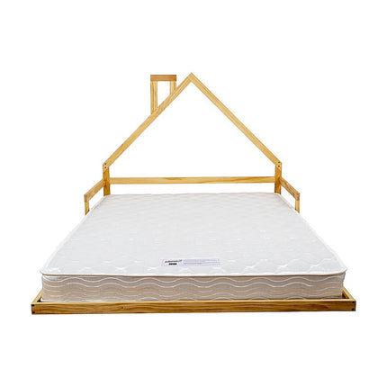 Pine Wood Floor Bed House Frame for Kids and Toddlers.