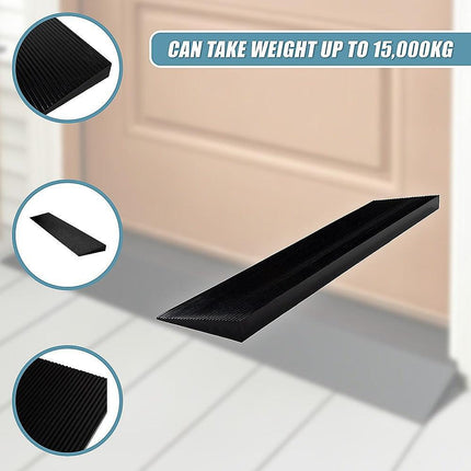 Cuttable Threshold Ramp Rubber Wheelchair Ramp Solid 4 cm Rise 90 cm Wide.