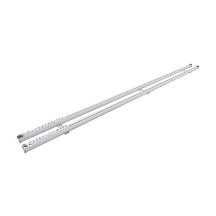 1.5m Double Curtain Tracks Aluminium Rail & Brackets For Both Curtain and Sheer with ceiling and wall accessories.