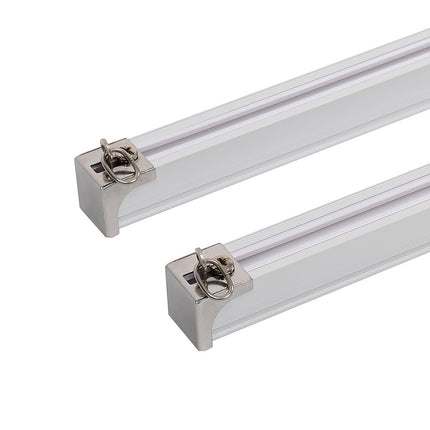 1.5m Double Curtain Tracks Aluminium Rail & Brackets For Both Curtain and Sheer with ceiling and wall accessories.
