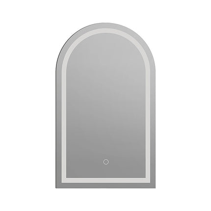 Arched LED Wall Mirror Bathroom Mirrors Makeup Anti-fog 600mm x 1000mm.