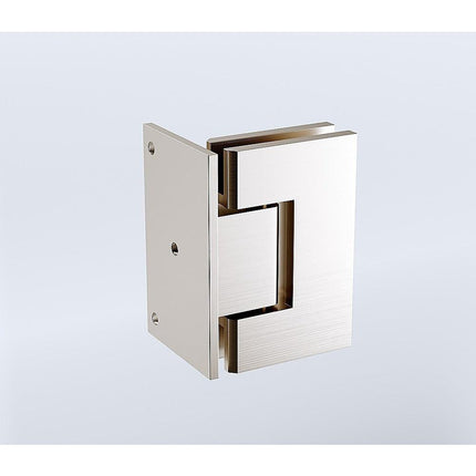 90cm Frameless Swing Bath Screen – Brushed Nickel Hardware with Stainless steel hinge for Modern Bathrooms.