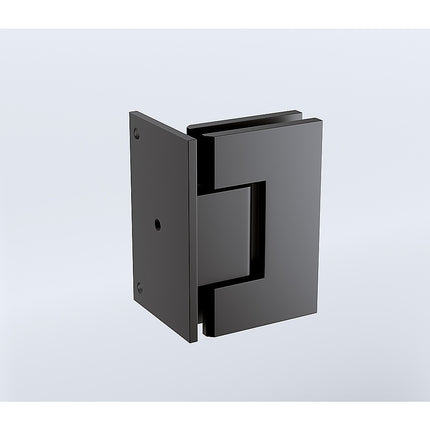 70cm Frameless Swing Bath Panel with Black Hardware.