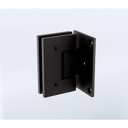 70cm Frameless Swing Bath Panel with Black Hardware.