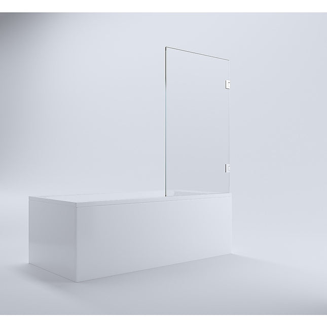 70cm Frameless Swing Bath Panel with Brushed Gunmetal Hardware.