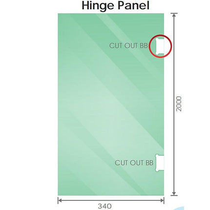 100x100cm Corner Frameless Shower Screen with Gunmetal Wall Channel and Floor F-Bracket and SS Hinges, Round Knob Handle.