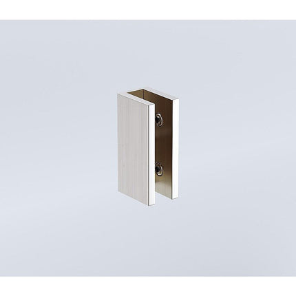 120x100cm Corner Frameless Shower Screen with Nickel U-Brackets and SS Hinges, Round Knob Handle.
