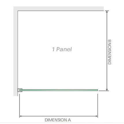 90x80cm Corner Frameless Shower Screen with Gunmetal Wall Channel and Floor F-Bracket and Brass Hinges, Round Knob Handle.