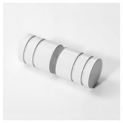 120x90cm Corner Frameless Shower Screen with White U-Brackets and Floor U-Bracket and Brass Hinges, Round Knob Handle.
