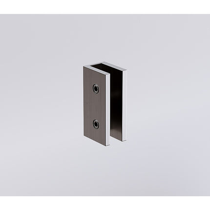 120x120cm Corner Frameless Shower Screen with Gunmetal U-Brackets and Floor U-Bracket and Brass Hinges, Round Knob Handle.