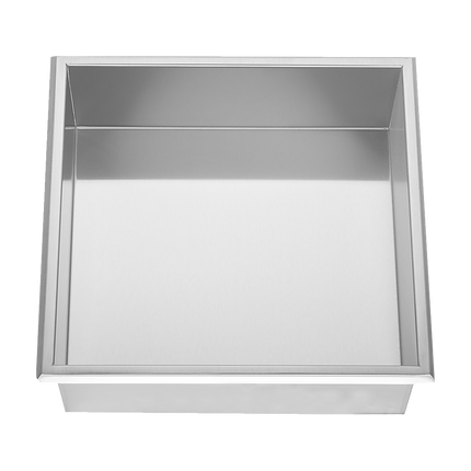 336 x 336 x 101mm Shower Niche Single Shelf Organizer No Tile Needed in Stainless Steel Finish.