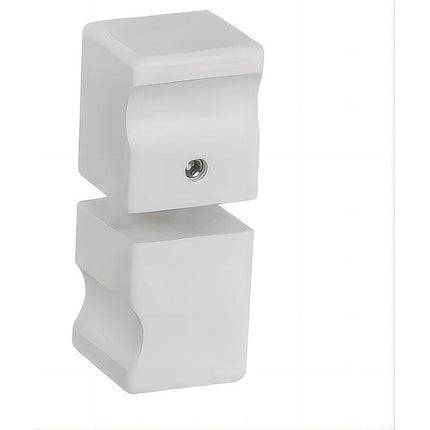 100x100cm Double Door Corner Shower Screen – White F-Brackets, SS Hinges & Square Knob Handle.