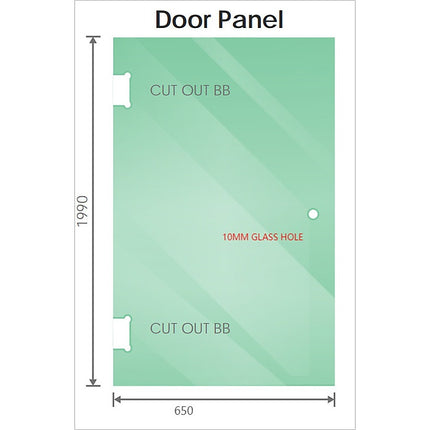 90x110cm Double Door Corner Shower Screen – Gunmetal U-Brackets, SS Hinges & Round Knob Handle.