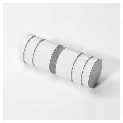 100x120cm Double Door Corner Shower Screen – Wall Channels with SS Hinges in White, Round Handle.