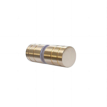 110x120cm Double Door Corner Shower Screen – Wall Channels with SS Hinges in Gold, Round Handle.