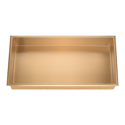 641 x 336 x 101mm Shower Niche Single Shelf Organizer No Tile Needed in Gold.