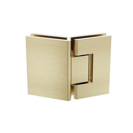 100cm Frameless Diamond Shower Screen – Gold U-Brackets with SS Hinges & Round Knob Handle.