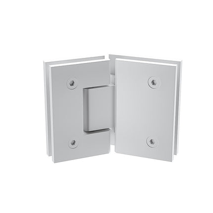 100cm Frameless Diamond Shower Screen – Channels with SS Hinges in White, Round Handles.
