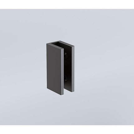 160cm Frameless Glass Sliding Shower Door – With Black Rail and U-Brackets for Modern Bathrooms.
