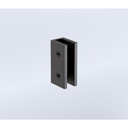 160cm Frameless Glass Sliding Shower Door – With Black Rail and U-Brackets for Modern Bathrooms.