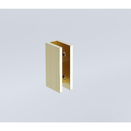 160cm Frameless Glass Sliding Shower Door – With Gold Rail and U-Brackets for Modern Bathrooms.