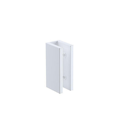 150x80cm Frameless Glass Sliding Corner Shower – With White Rail and U-Brackets for Contemporary Bathrooms.