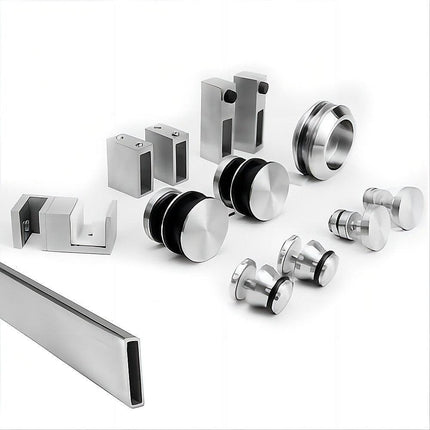 150x90cm Frameless Glass Sliding Corner Shower – With Nickel Rail and Wall Channel for Contemporary Bathrooms.