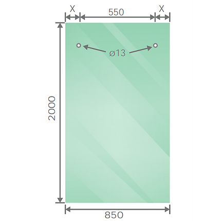 170x80cm Frameless Glass Sliding Corner Shower – With Gunmetal Rail and Wall Channel for Contemporary Bathrooms.