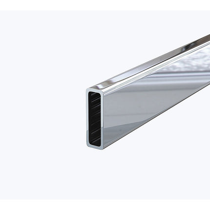 140x90cm Frameless Glass Sliding Corner Shower – With Chrome Rail and Wall Channel for Contemporary Bathrooms.