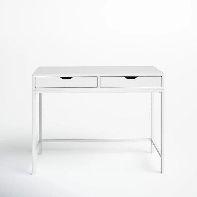 White Computer Desk – Modern PC Laptop Table for Gaming, Home Office, or Study Space Furniture.
