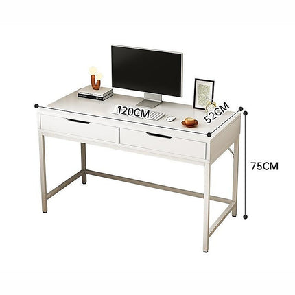 White Computer Desk – Modern PC Laptop Table for Gaming, Home Office, or Study Space Furniture.